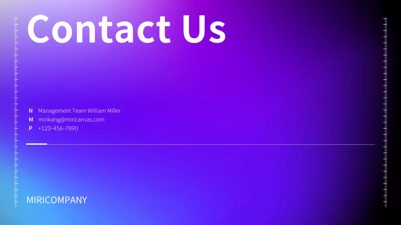 IR presentation with black, blue and red gradient business concept