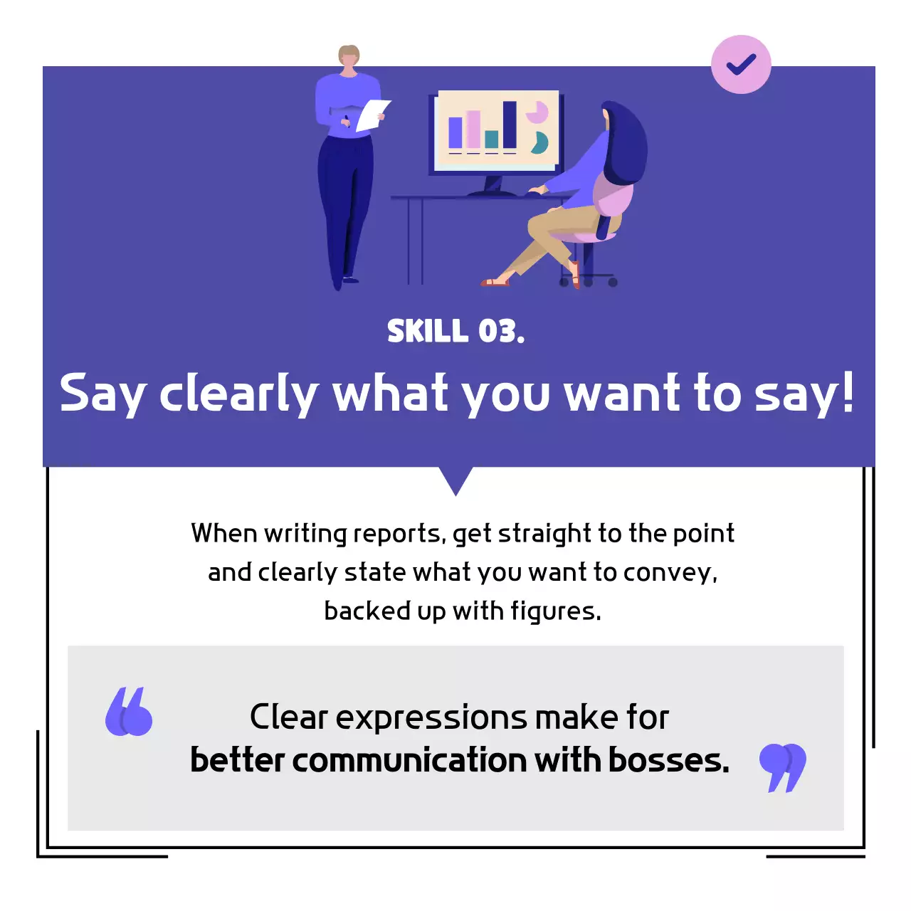 Blue and pink work life cardNews