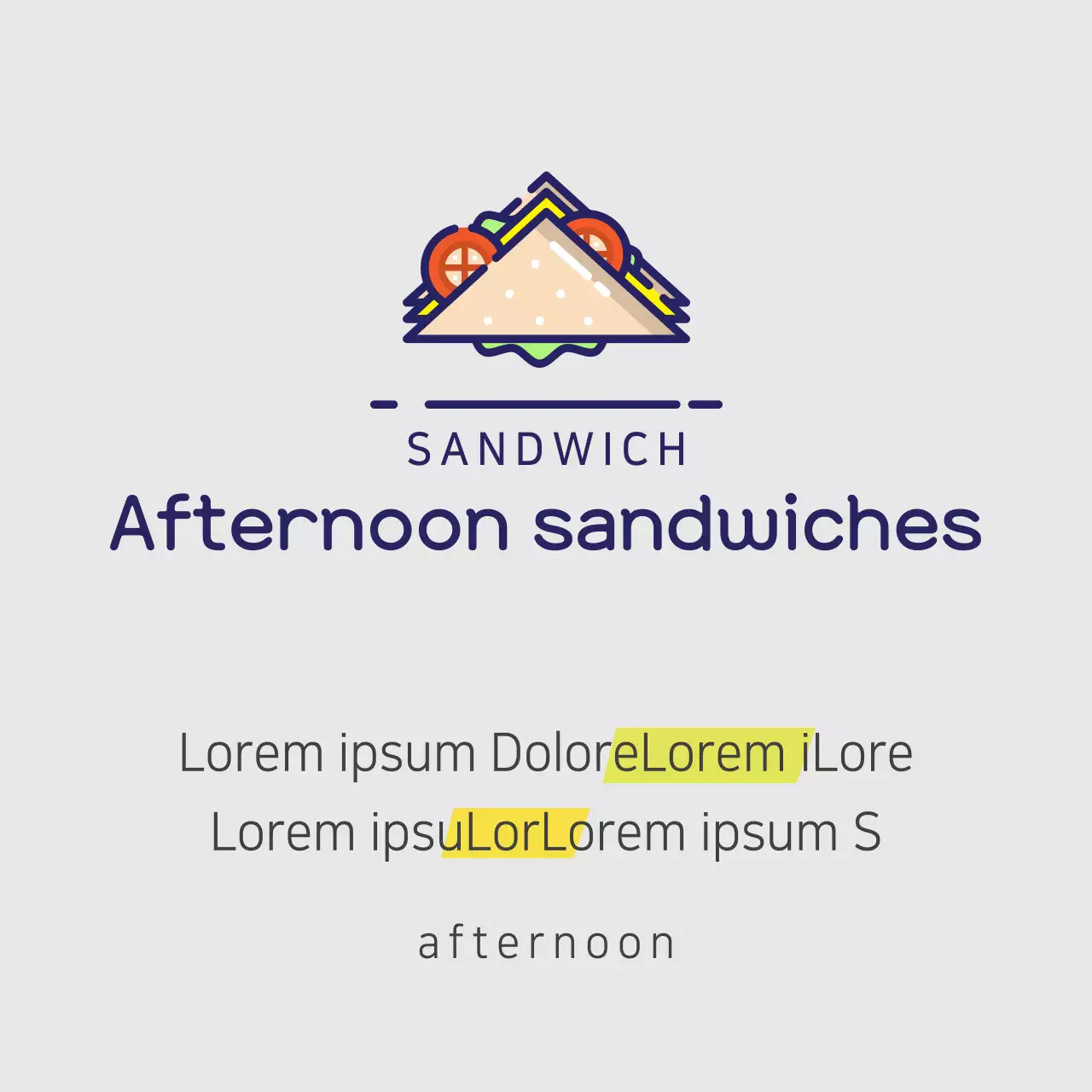 Beige Minimal Sandwich Menu Banner