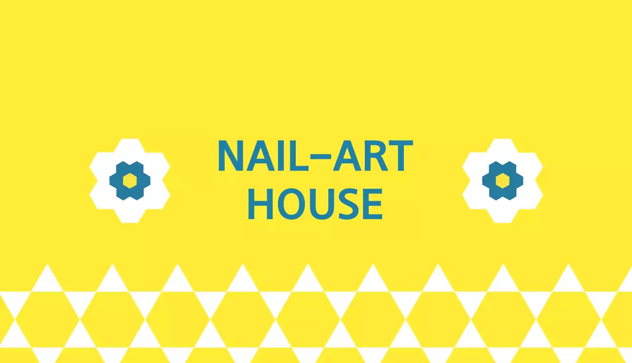 Yellow Modern Nail Art Advertisement Business Card