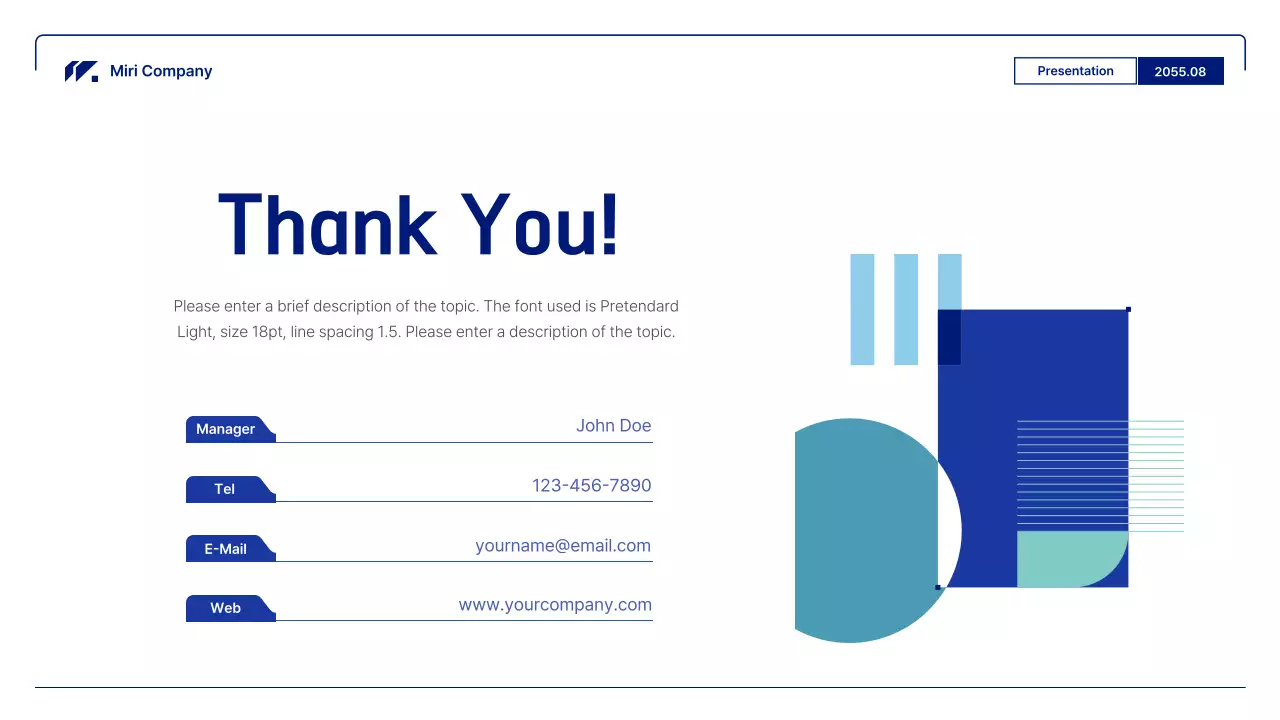 Blue, geometric business reports