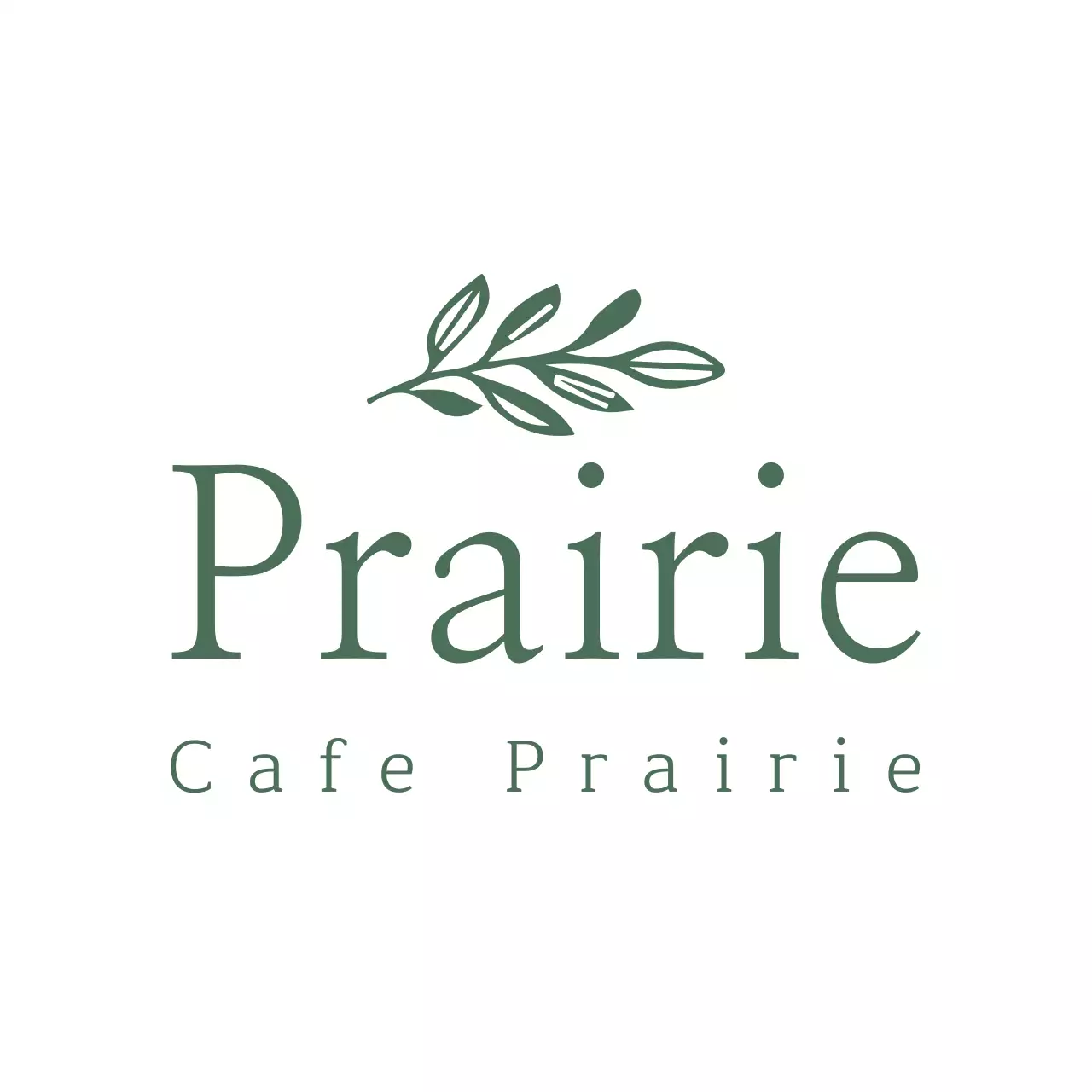 Emotional illustration style in green and white for a cafe