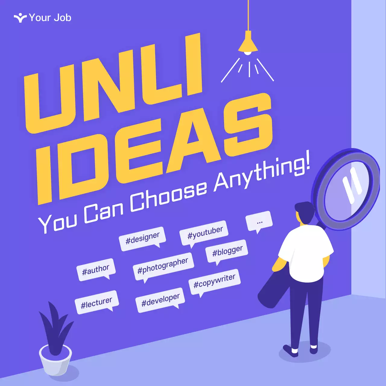 purple yellow illustration personal development side project cardnews