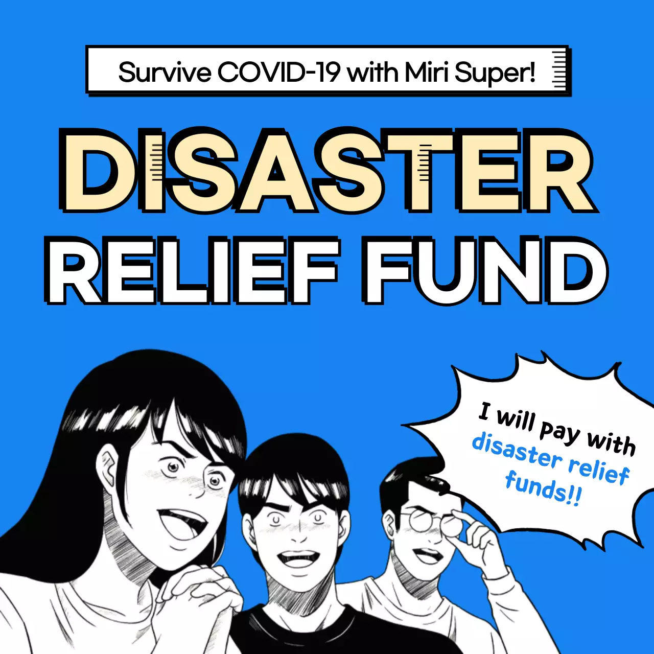 Purple Comic Disaster Promotion Instagram Post