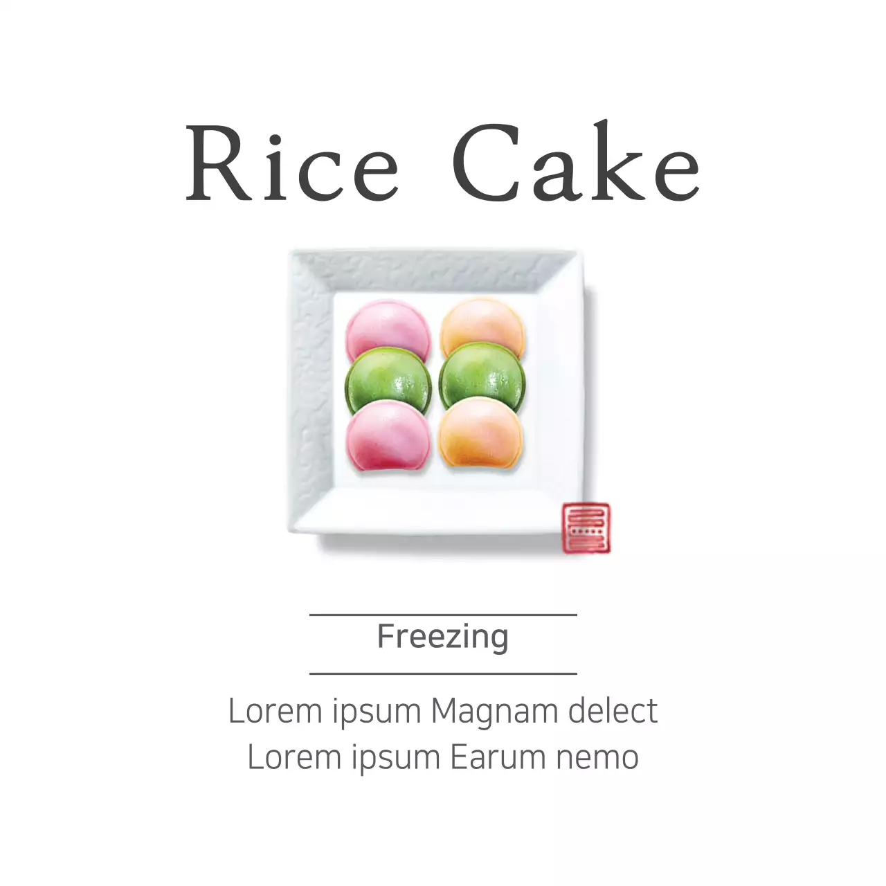 Spanduk Menu Kue Beras Putih Sederhana