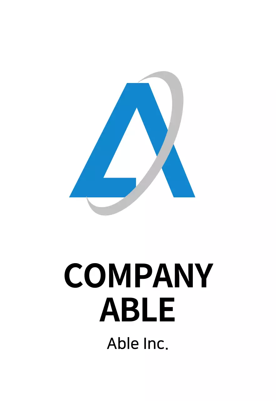 Simple blue logo Inc. corporate logo plaque