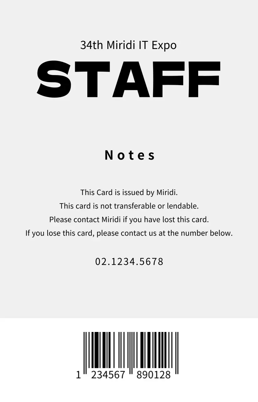 Geometric Shapes Staff Card