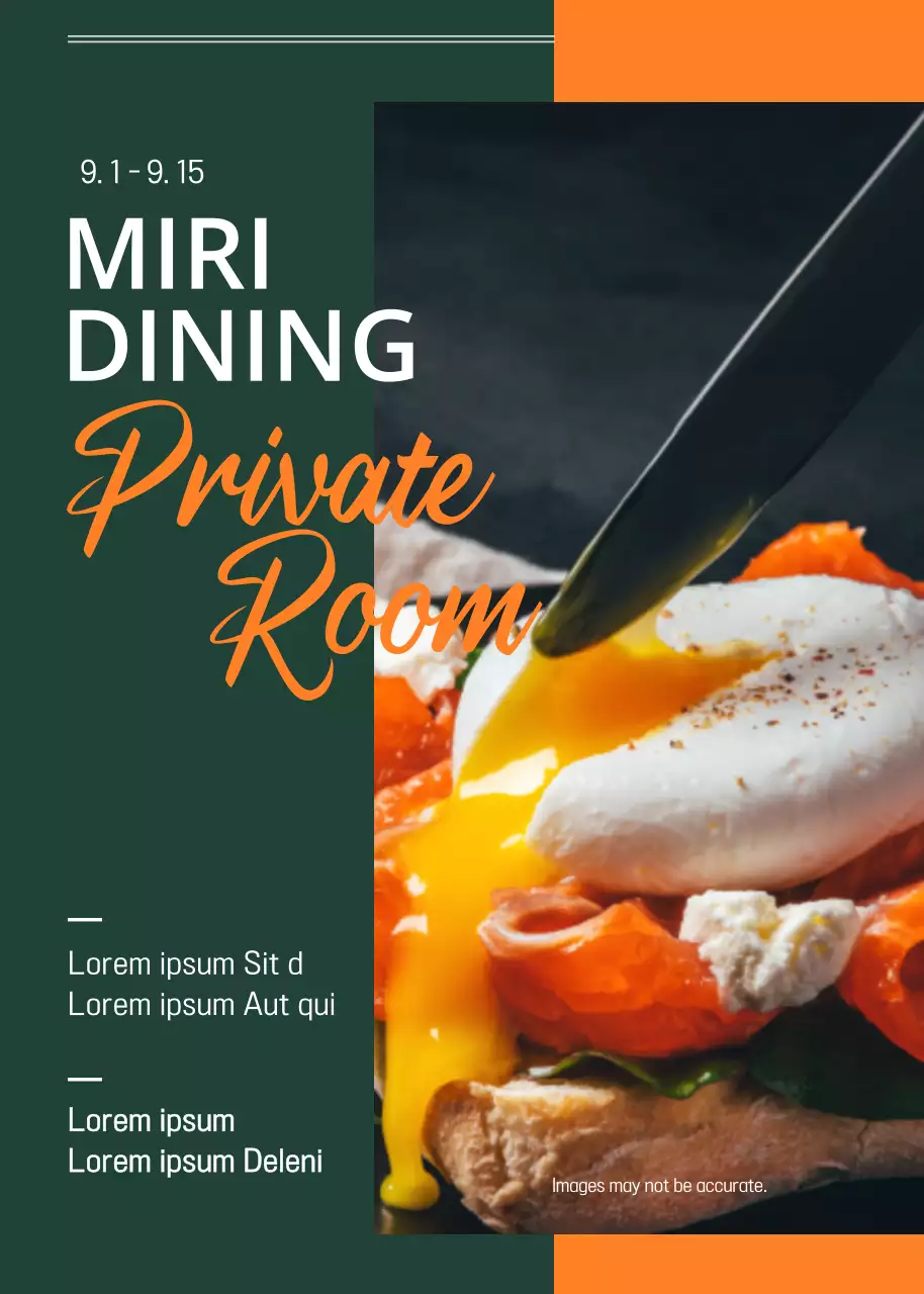 Poster Promosi Makan Modern Hijau