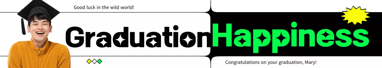 Designs de graduação modernos com linhas simples