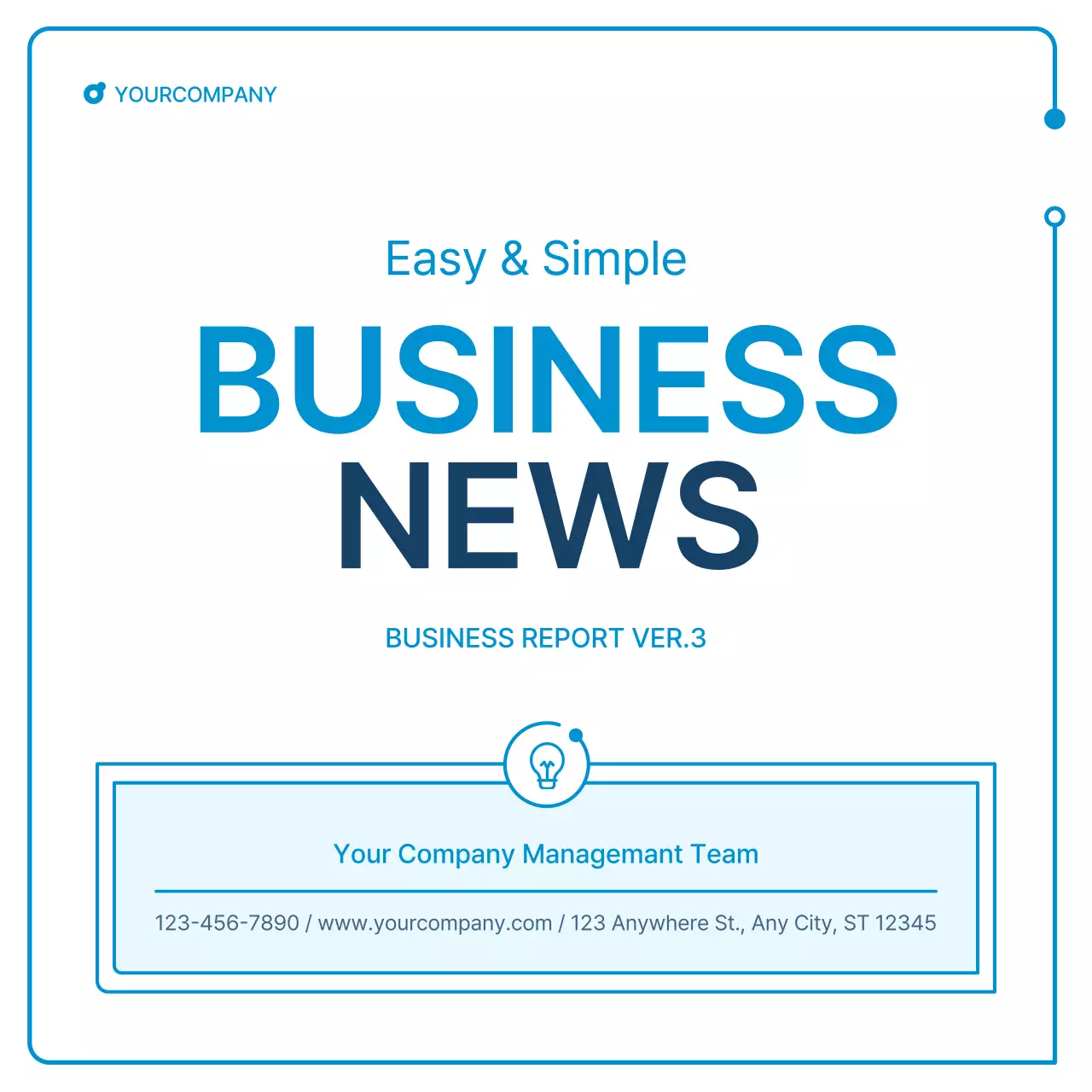 A guide to white and blue geometry for corporate newsletters