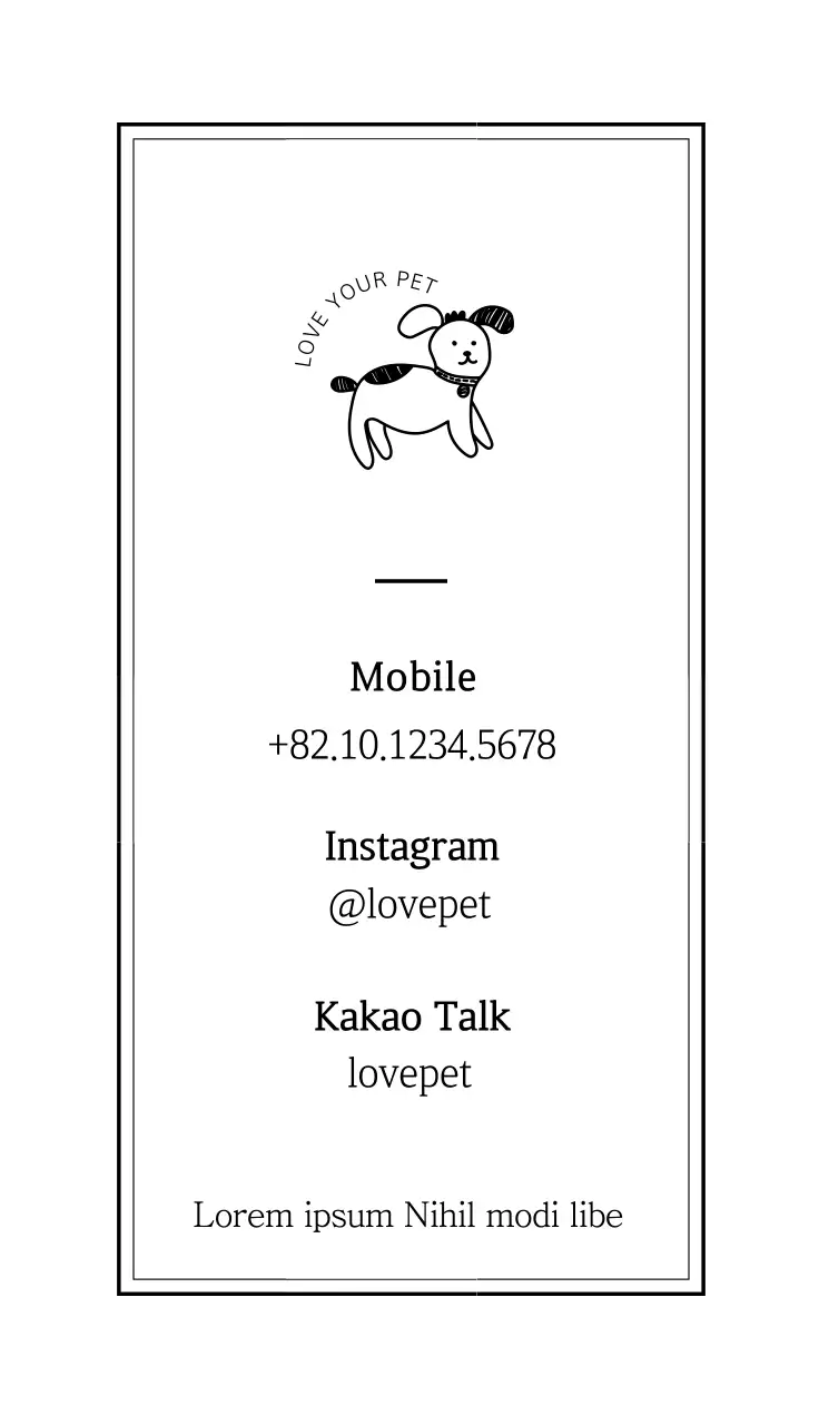 Minh họa màu đen chải lông chó đơn giản