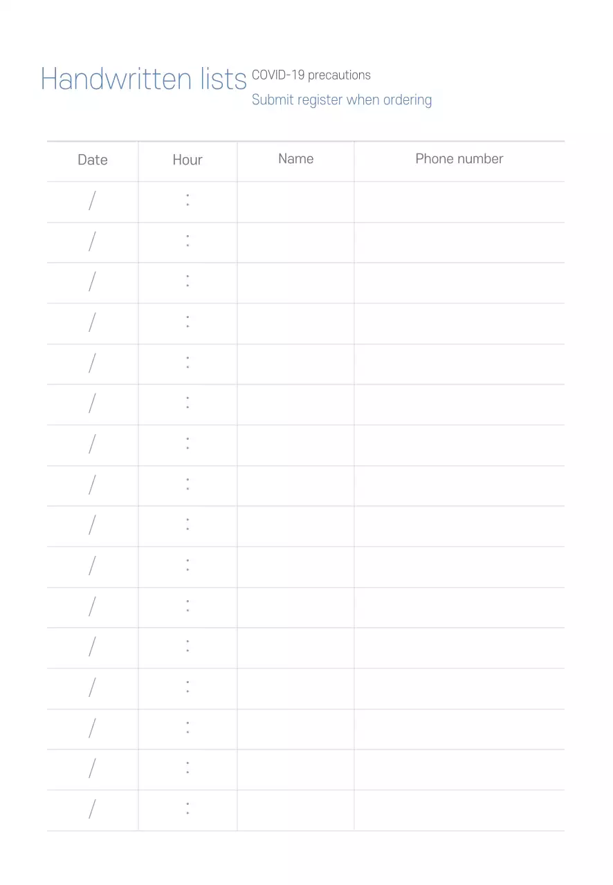 Danh sách viết tay Corona