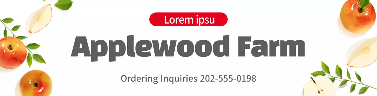 White farm illustration orchard promotion