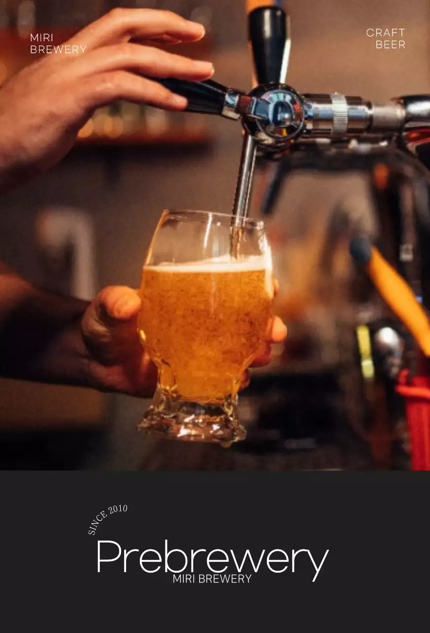 Black Simple Brewery Beer Postcard