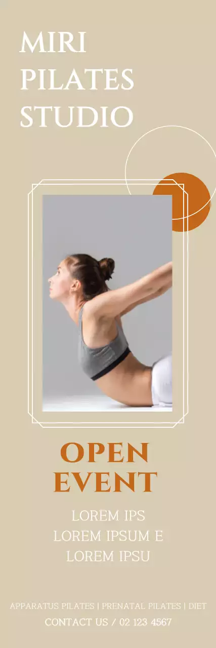 Simple Pilates Open Event in Ivory and Orange