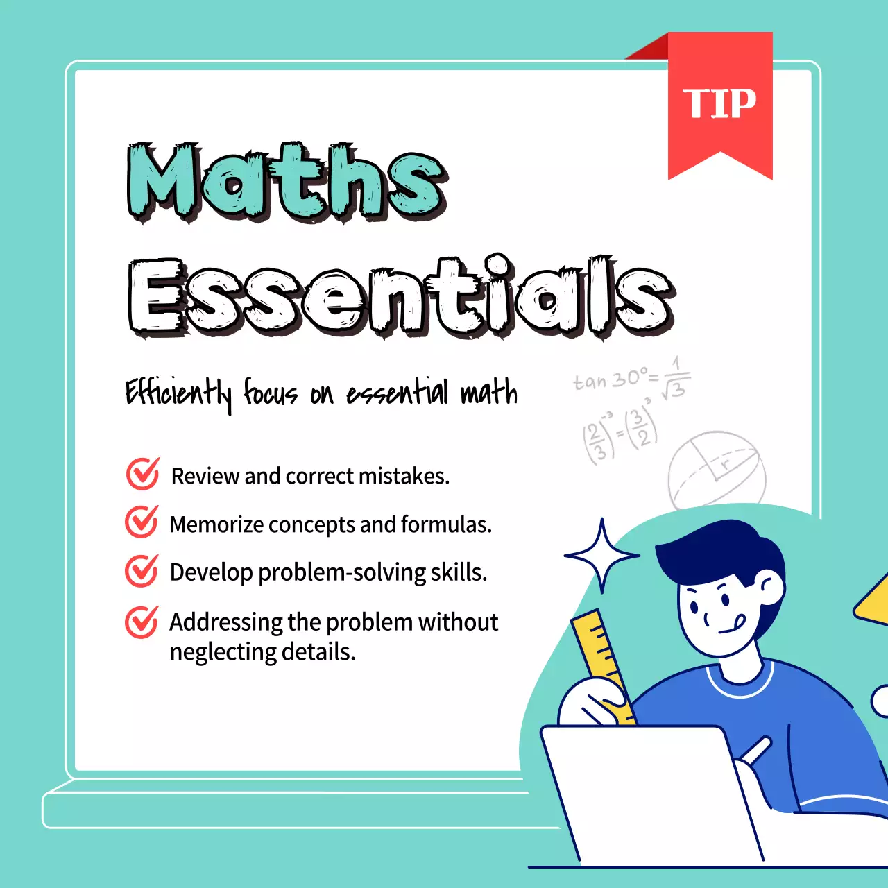 Blue Modern Exam Guide Instagram Carousel