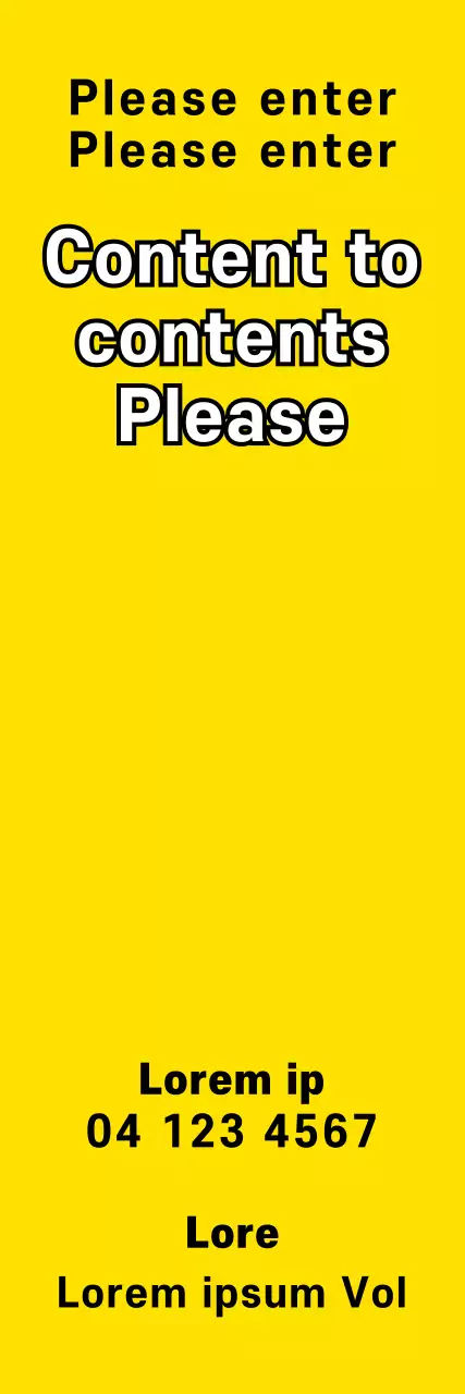 Banner de anúncio de conteúdo amarelo em negrito