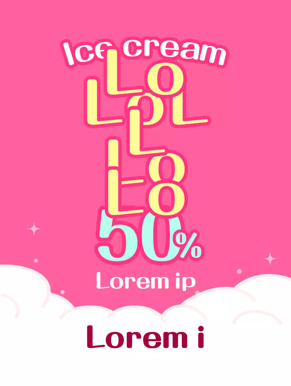 A pink and light blue ice cream parlor