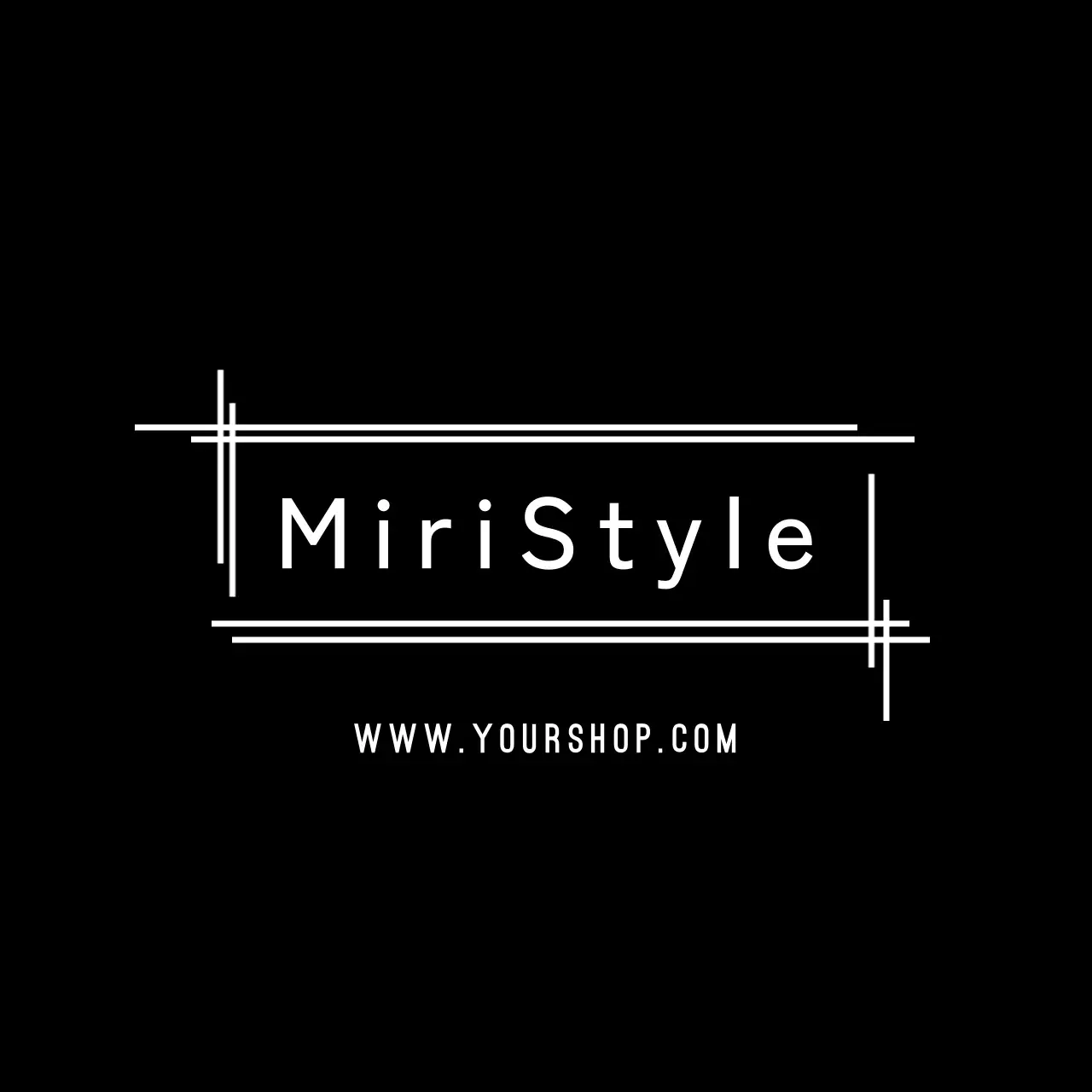 黒 モダン ロゴ 名刺 ファンシーバナー