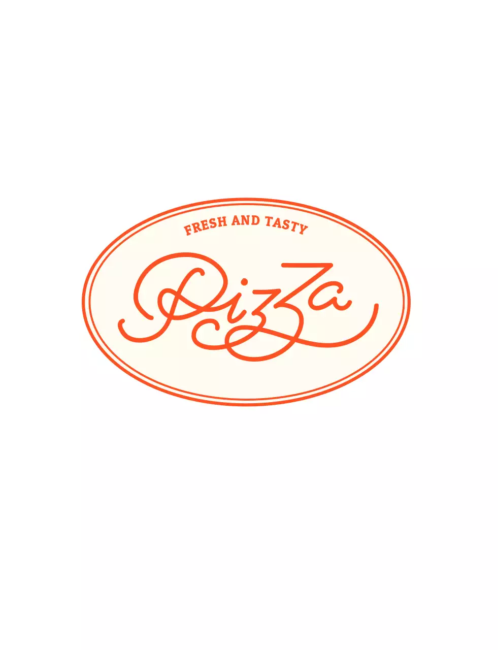 Red pizzeria logo restaurant t-shirt