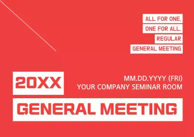 Red Modern Meeting Announcement Poster