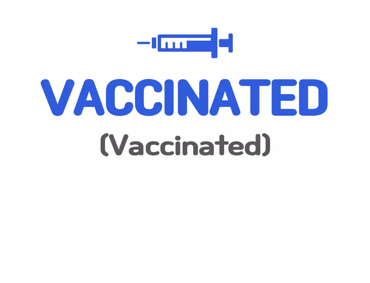 Blue vaccination t-shirt