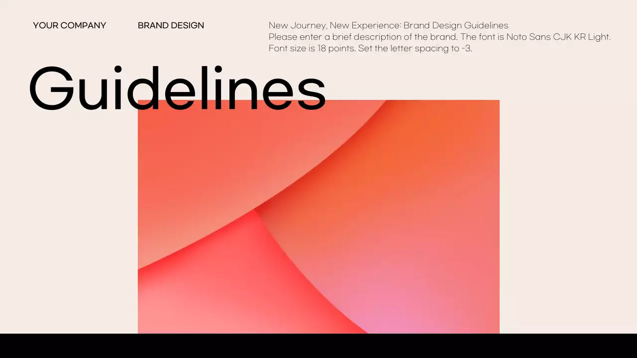 A simple brand guideline with ivory and orange colors