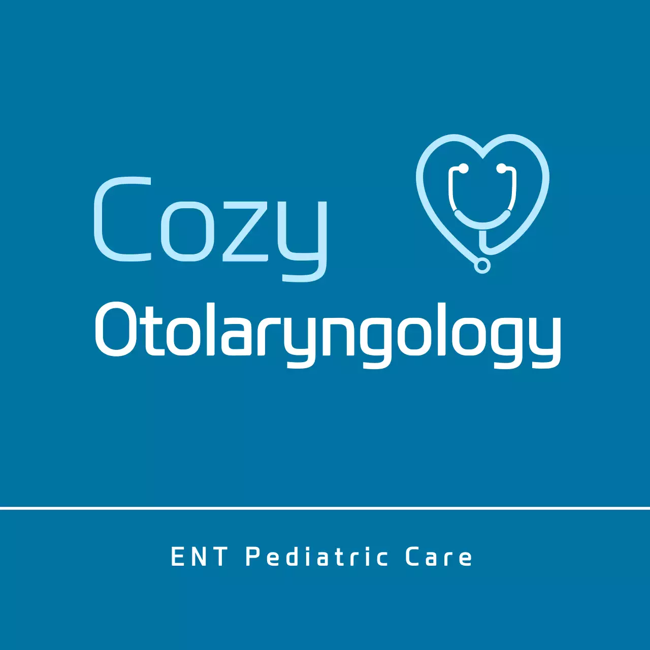 Otolaryngology clinic with a basic blue logo