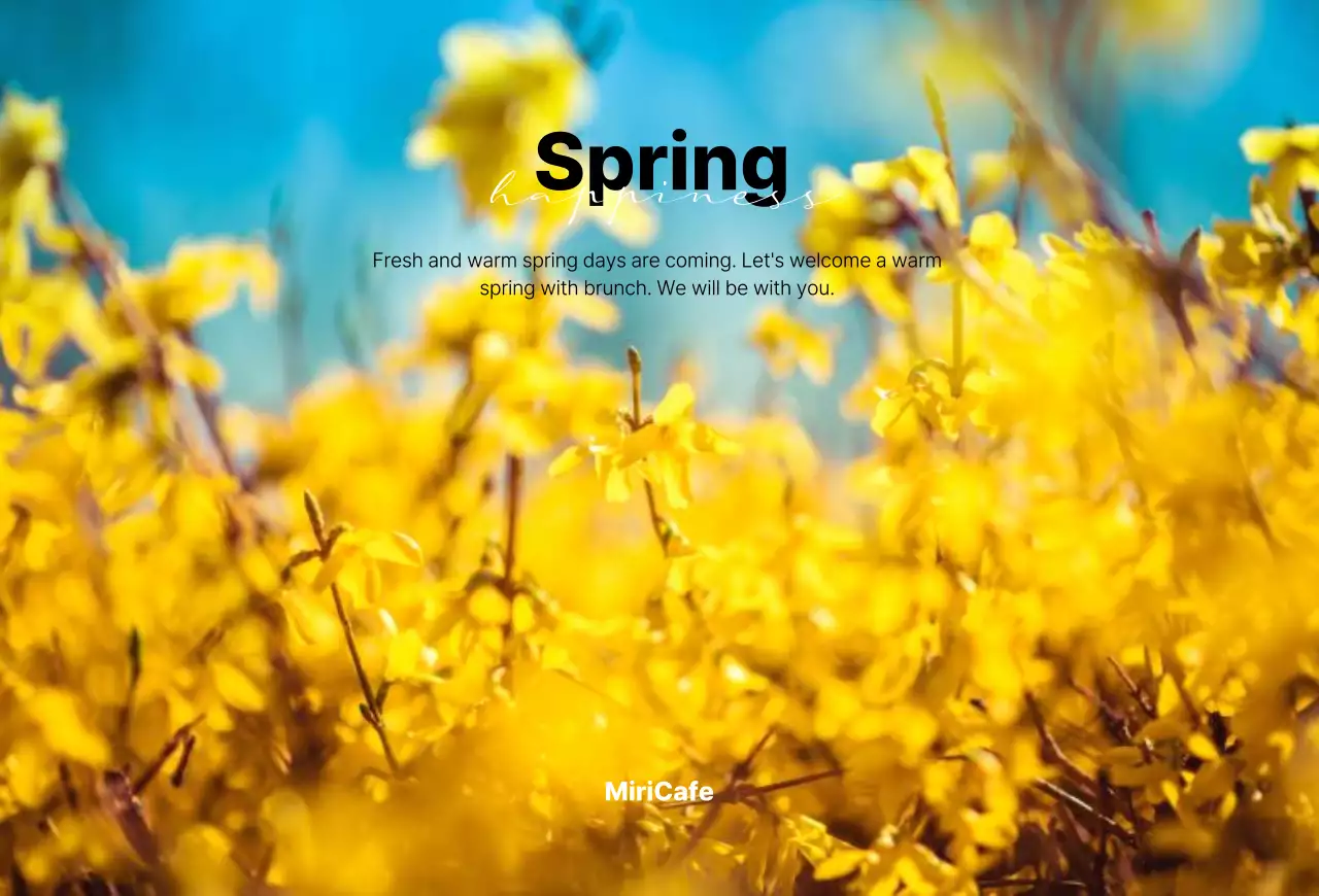 Emotional cafe design with a spring flower concept