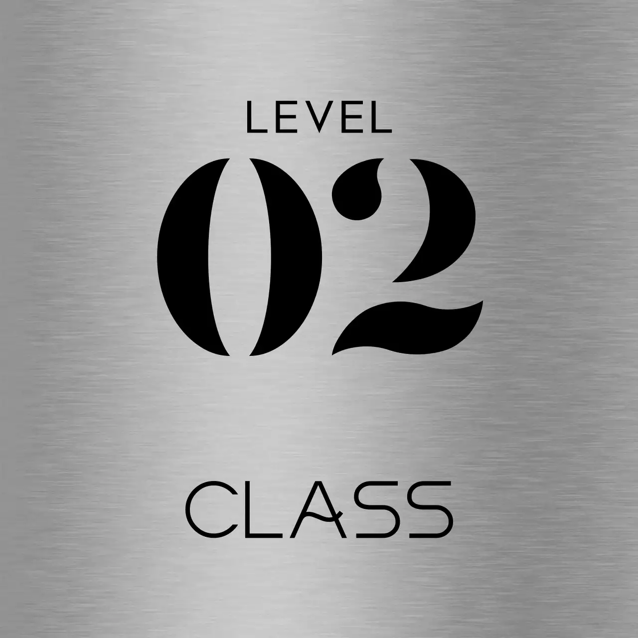 Simple placeholder sign with black school class name text