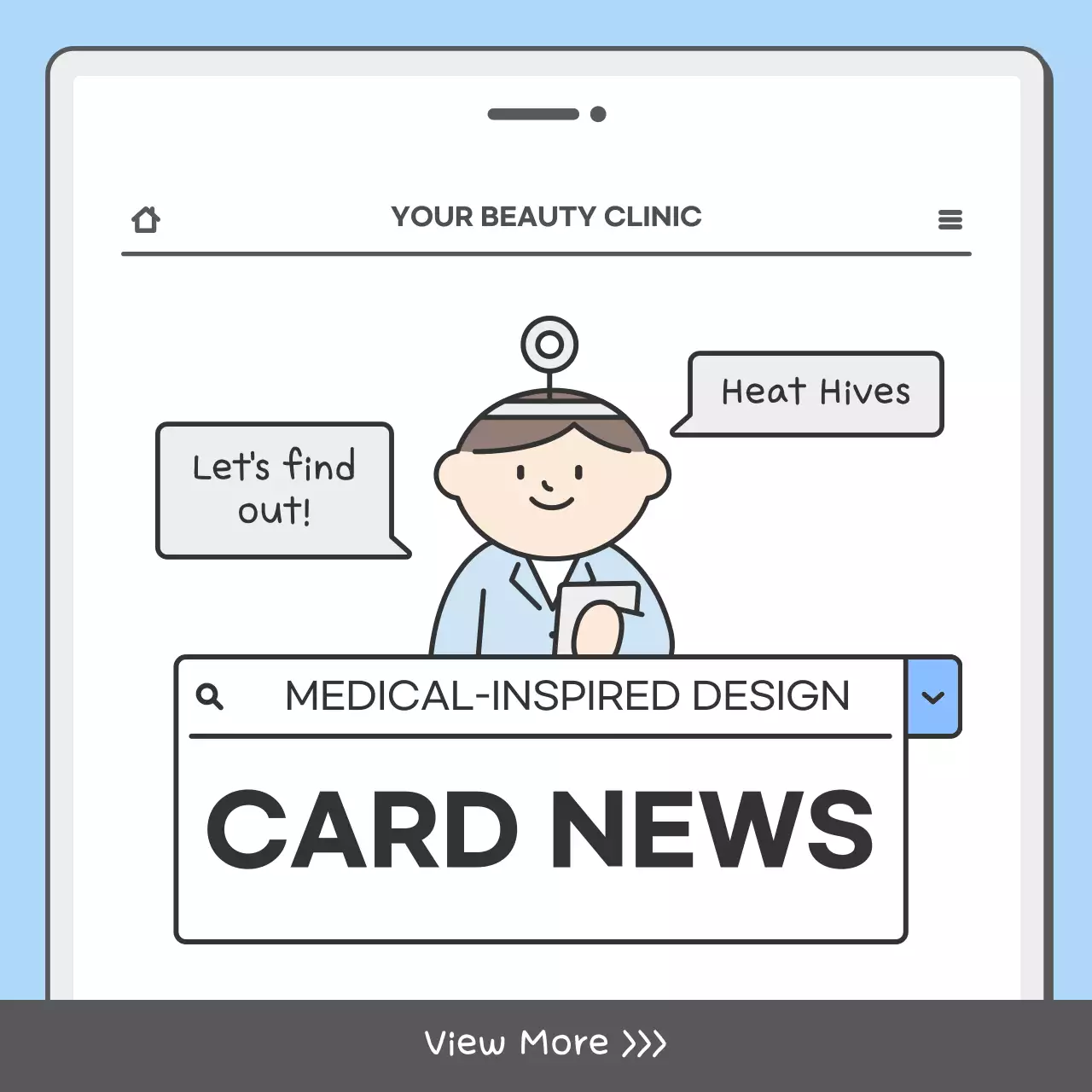 Blue Simple Medical News Announcement Instagram Carousel