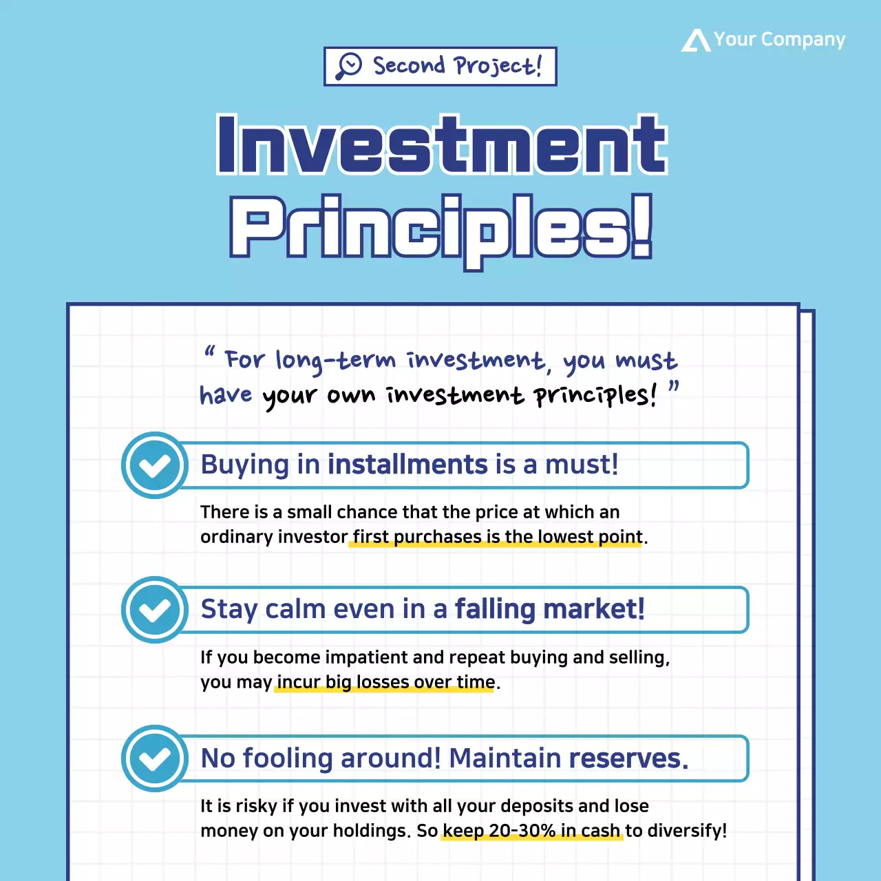 Blue Trendy Stock Promotion Instagram Carousel