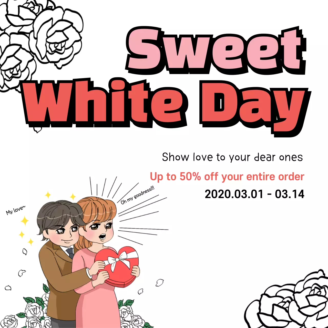 Banner promocional de amor retrô rosa