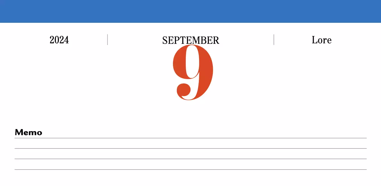 Lịch ký ức Cupsep cổ điển màu đỏ và xanh