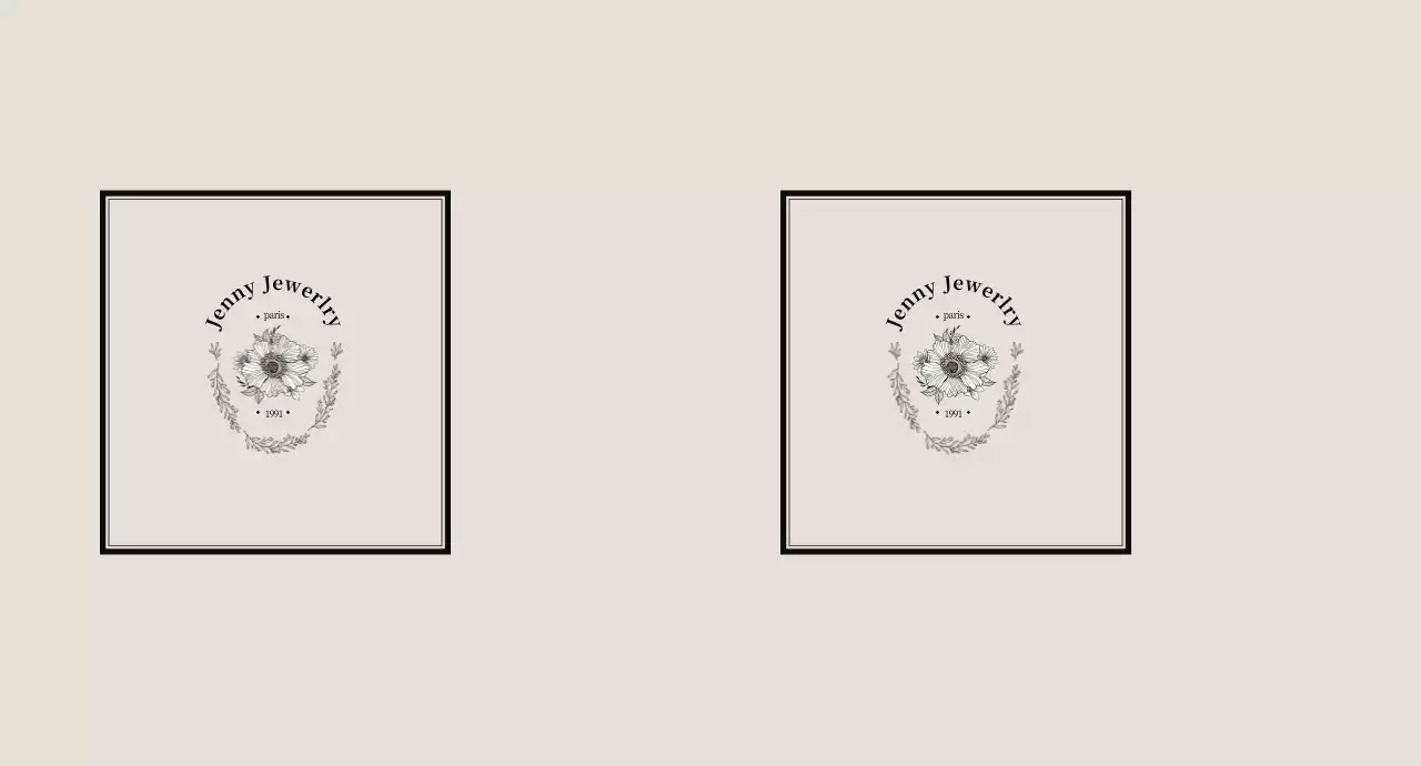 Beige Simple Flower Illustration