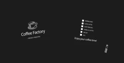 Black simple illustration cafe