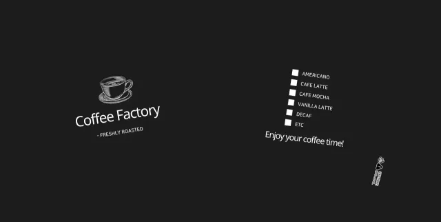 Black simple illustration cafe