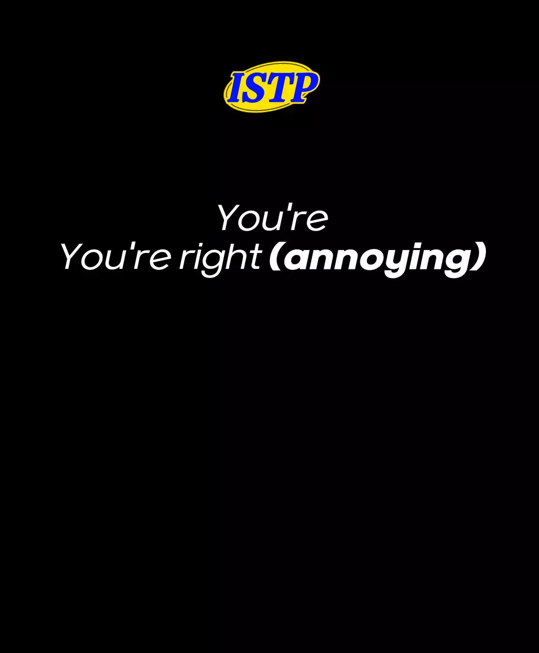 MBTI personality phrases in different colors