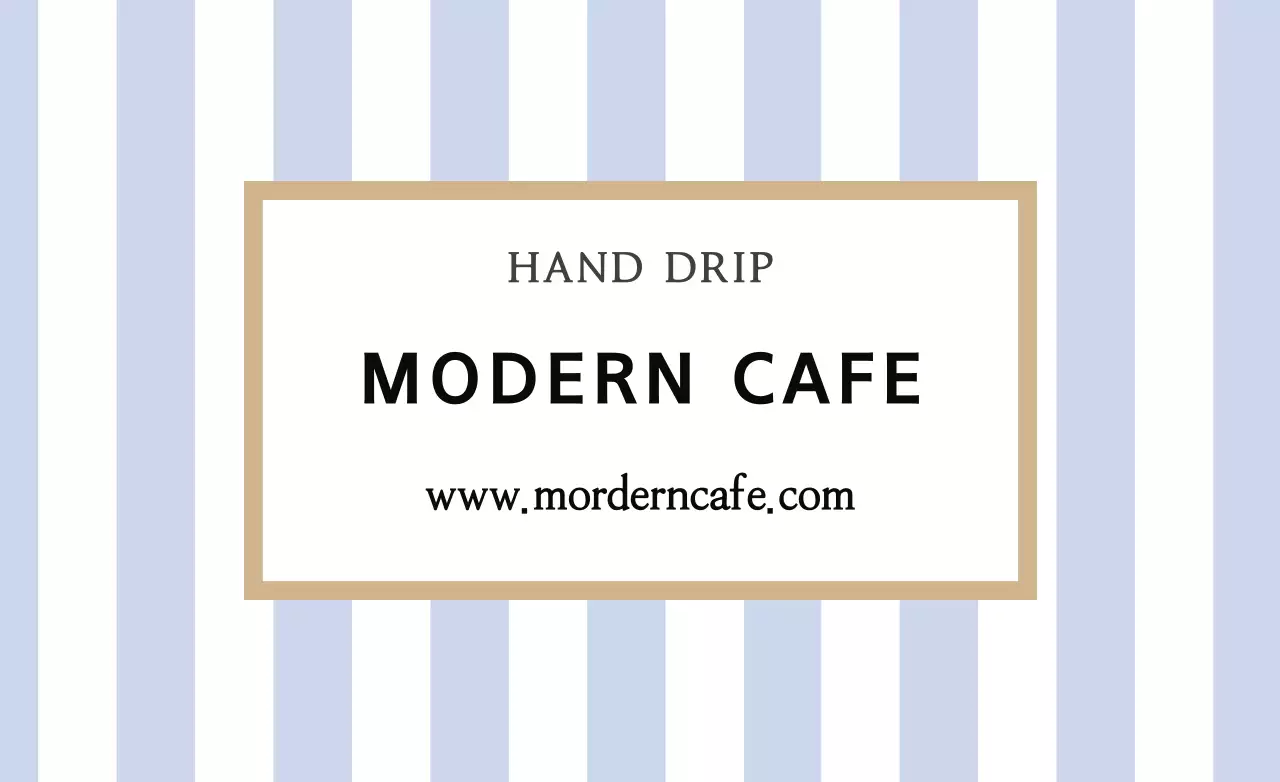 Banner de propaganda do Blue Modern Cafe