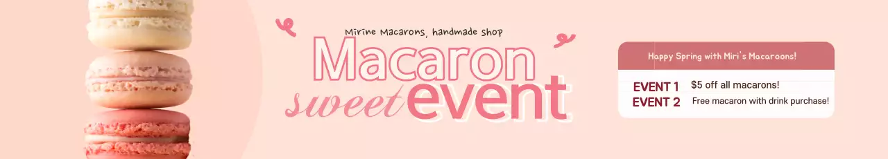 Khuyến mãi món tráng miệng dễ thương làm nổi bật hình ảnh màu hồng