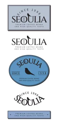 A blue, emotional, logo-like style to promote a cafe