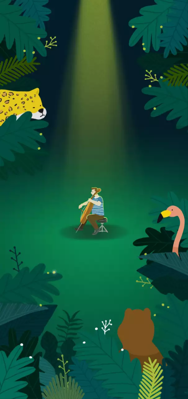 Green Aesthetic Jungle Poster Wallpaper