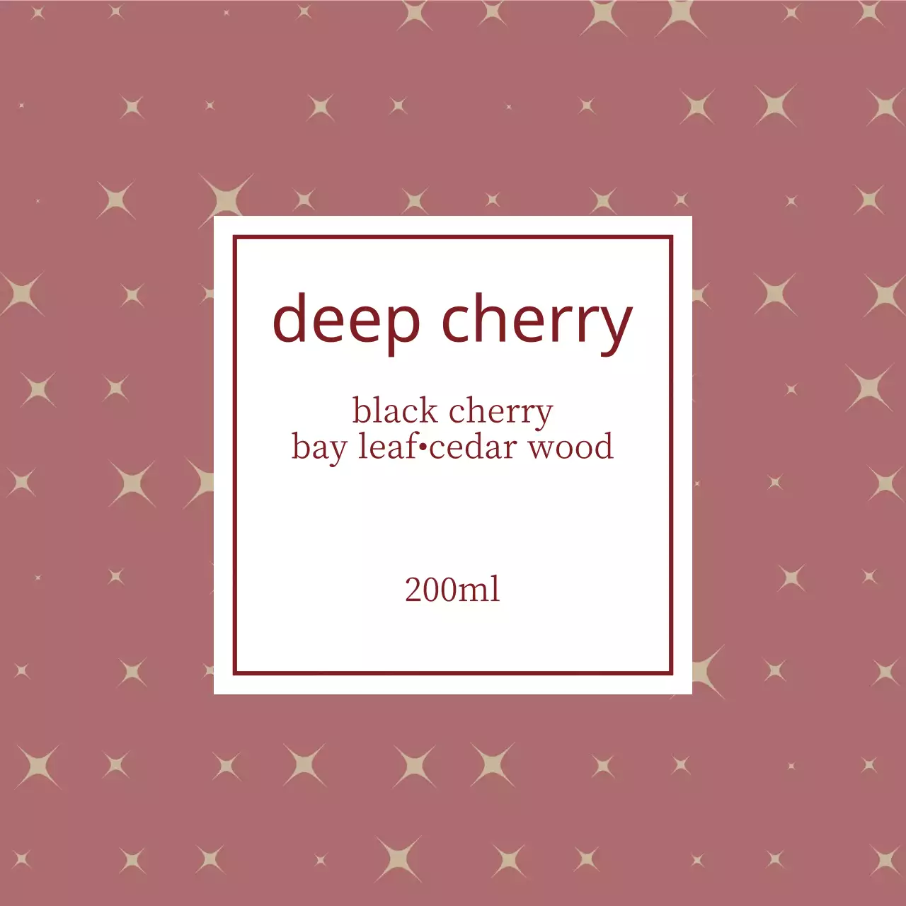 Label diffuser pola glitter merah