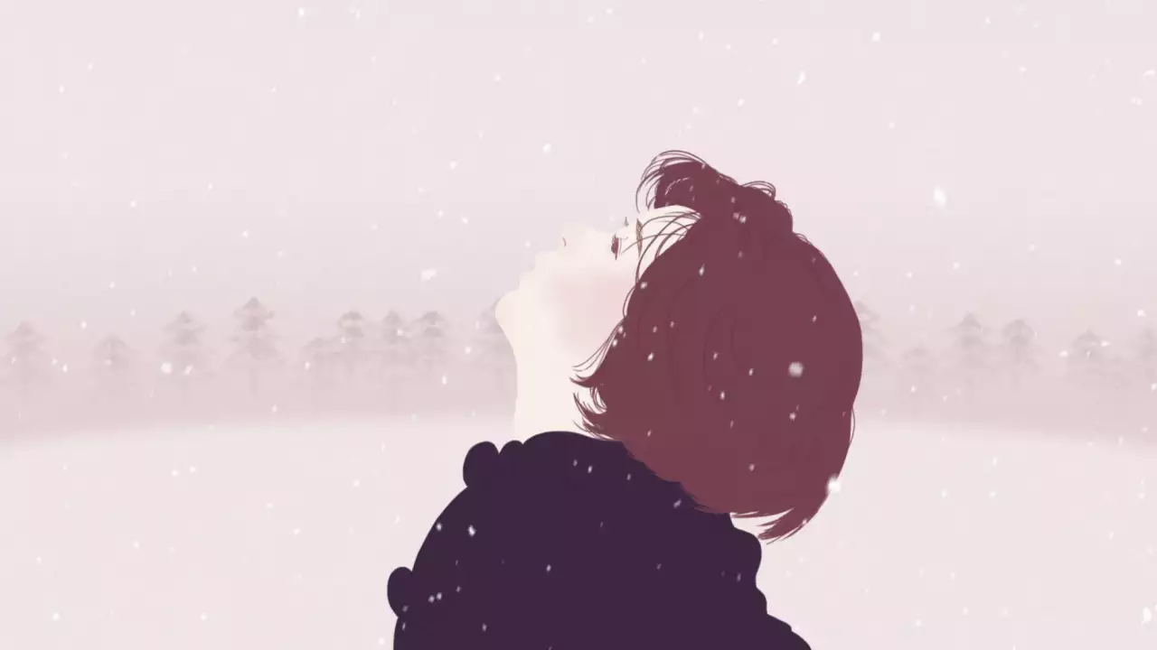 Wallpaper Undangan Musim Dingin Minimal Putih