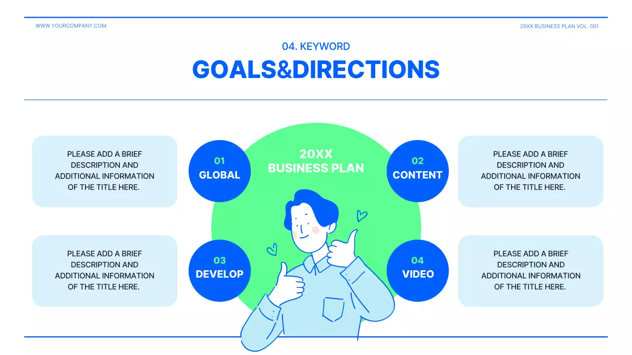 Blue Modern Business Plan Document Presentation