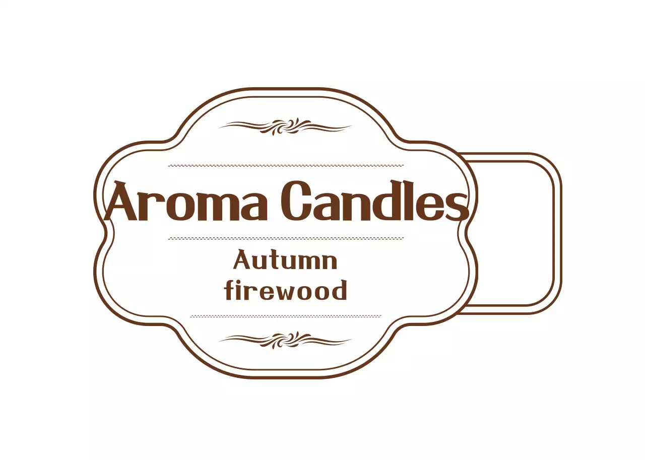 A simple, sentimental frame-style candle in brown and white with instructions label sticker