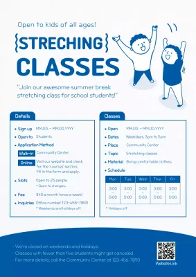 Blue Simple Fitness Announcement