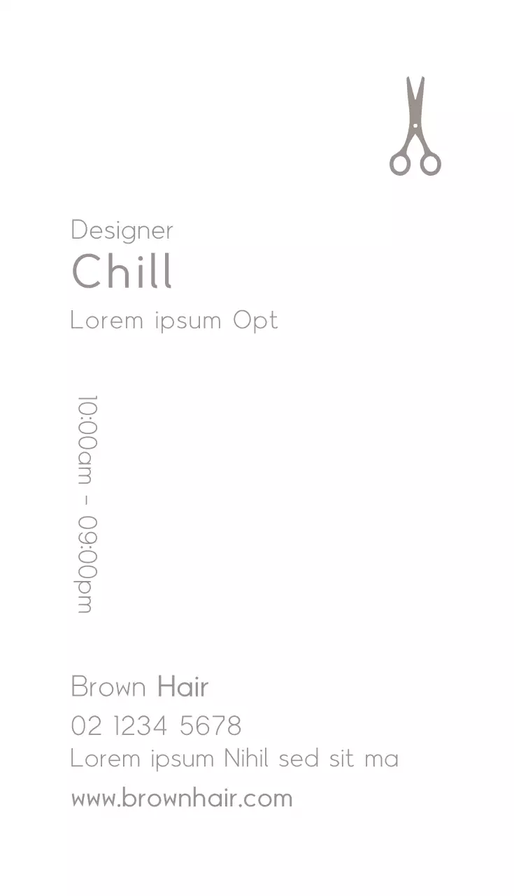 Brown Minimal Hair Promotion Business Card