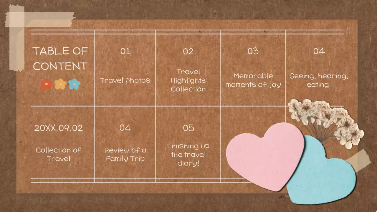 브라운 빈티지 여행 일기 프레젠테이션