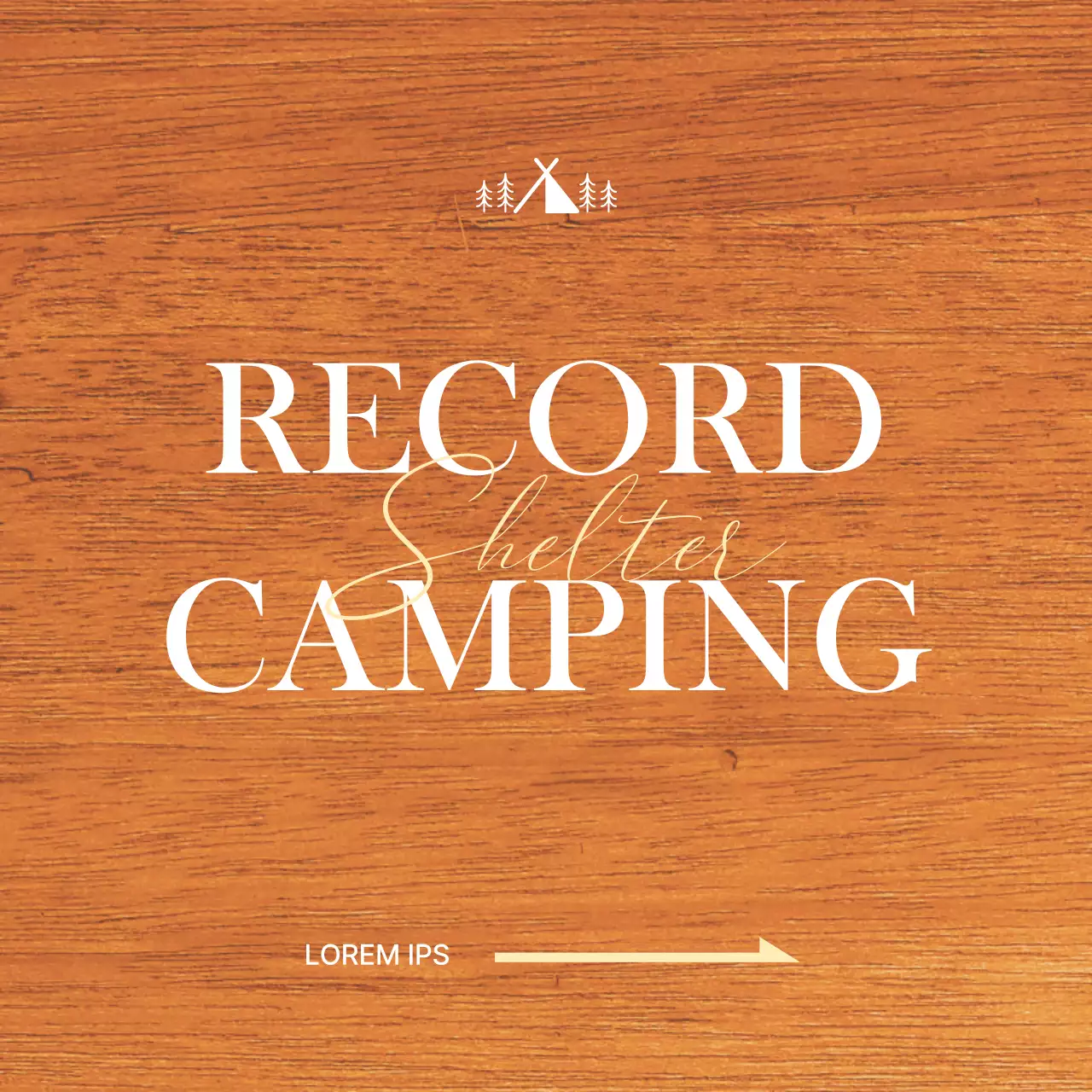 A campground office location with an emotional concept featuring a white and yellow campground illustration.